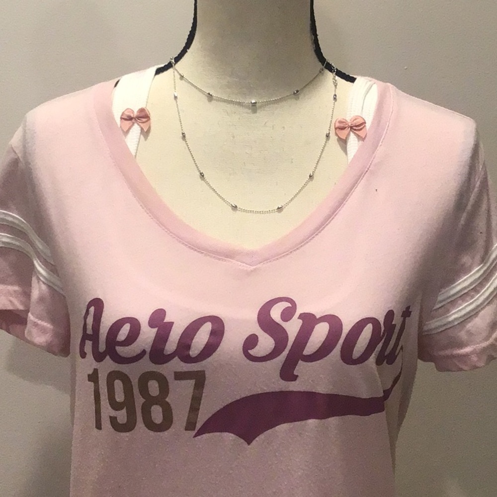 Soft vintage aero sport pink tee